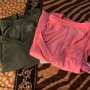 NWTWM size large loose high low blouse-tank!! NWTolive green & coral BUNDLE